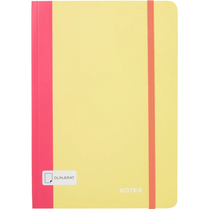 Anteckningsbok Emma A5 gul/rosa