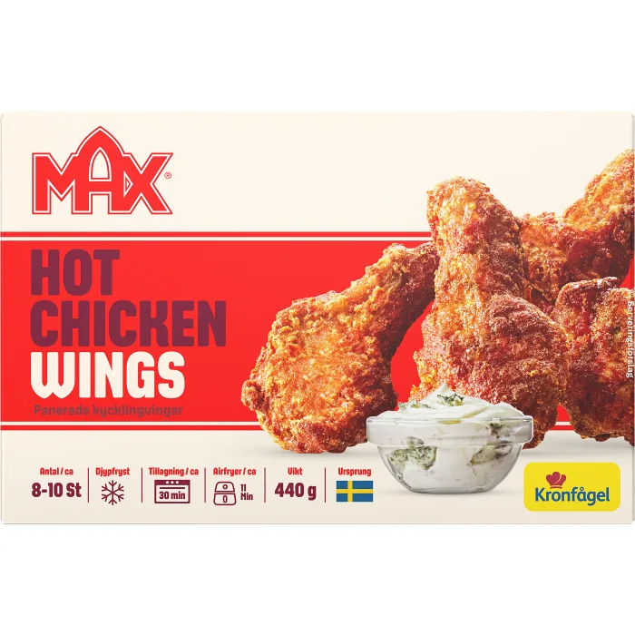 Hot Chicken Wings 440g Kronfågel