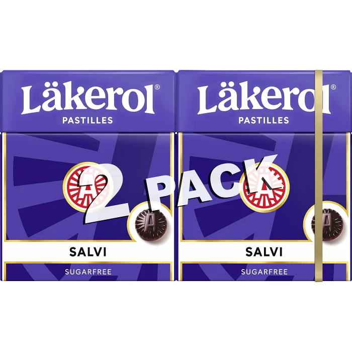 Halstabletter Salvi Sockerfri 2-p 50g Läkerol