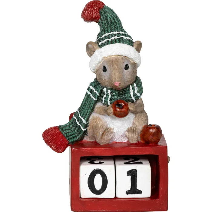 Mus med kalender 14,3 cm Nordic Season