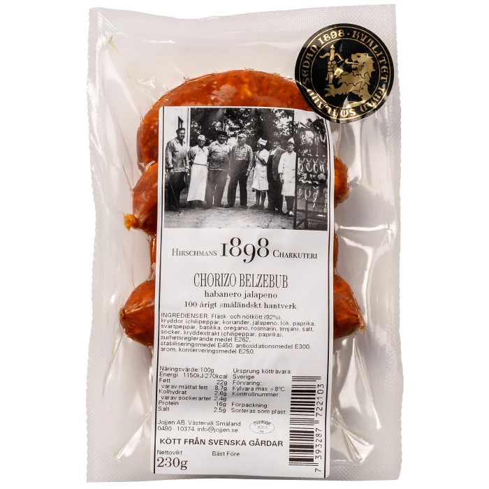 Kryddkorv Chorizo Belzebub 230g Hirschmans Charkuteri