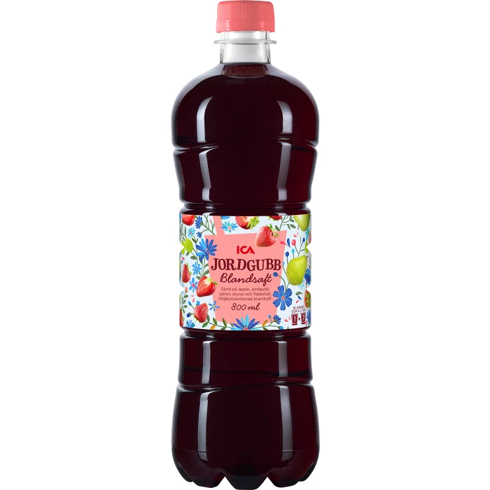 Blandsaft Jordgubb 80cl ICA
