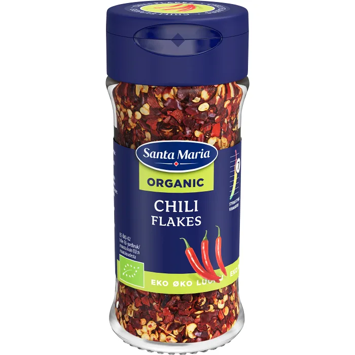 Chili Flakes Ekologisk 27g Santa Maria