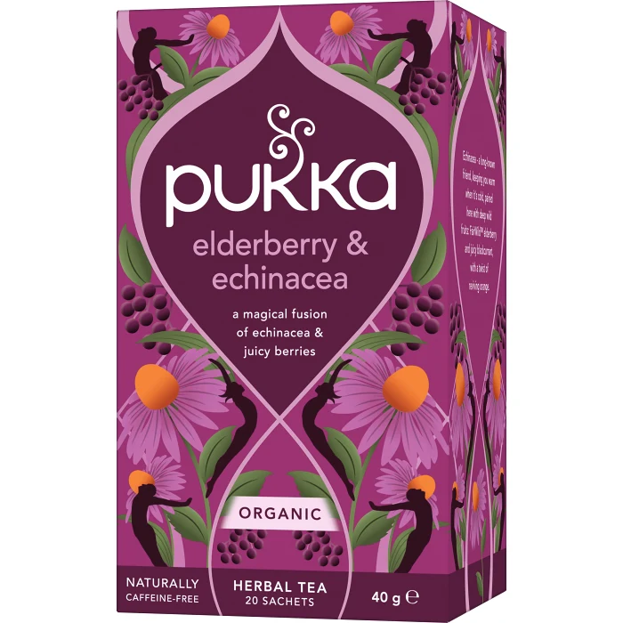 Te Elderberry & echinacea Ekologisk 20-p Pukka