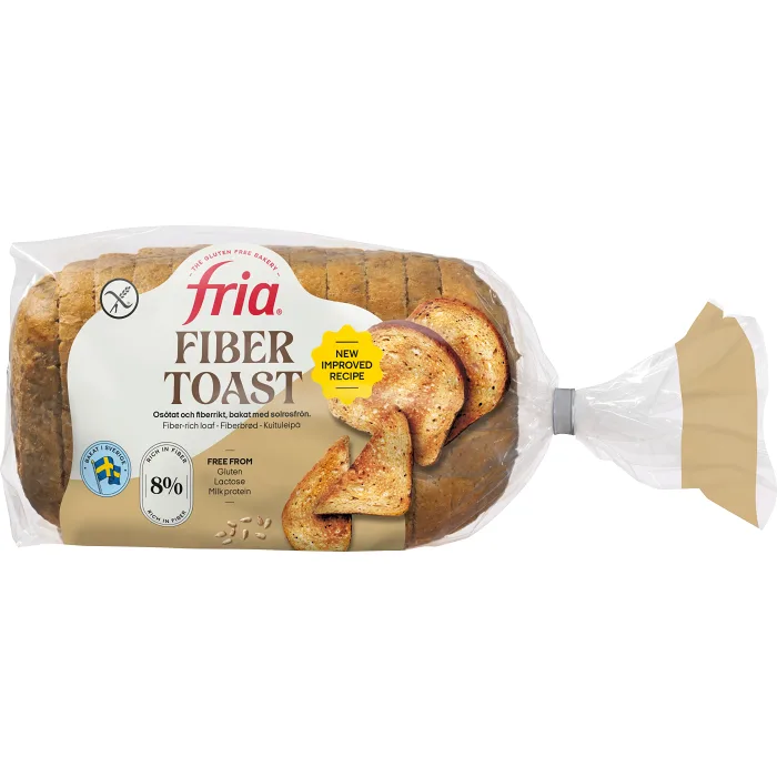 Fiber toast Glutenfritt 500g Fria
