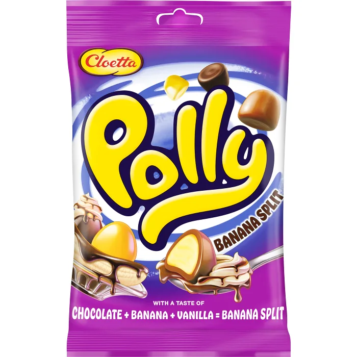 Choklad Polly Banana Split 150g Cloetta