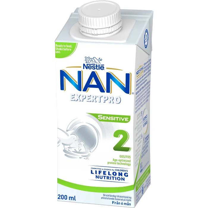 NAN Expertpro sensitive 2 drickfärdig 6m 200ml Nestle