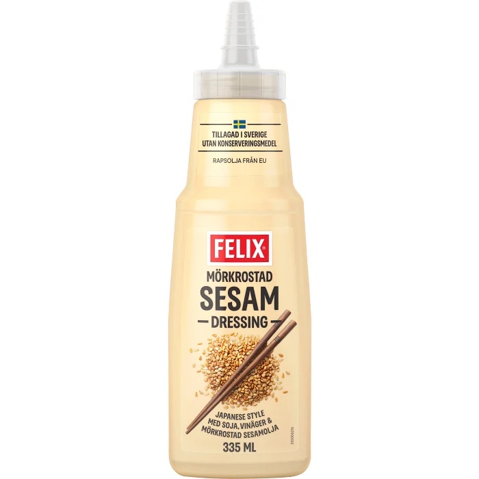 Mörkrostad sesam dressing 335ml Felix