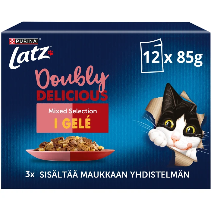 Kattmat Agail Doubly Delicious Mix Selection géle 12-p 1020g Latz