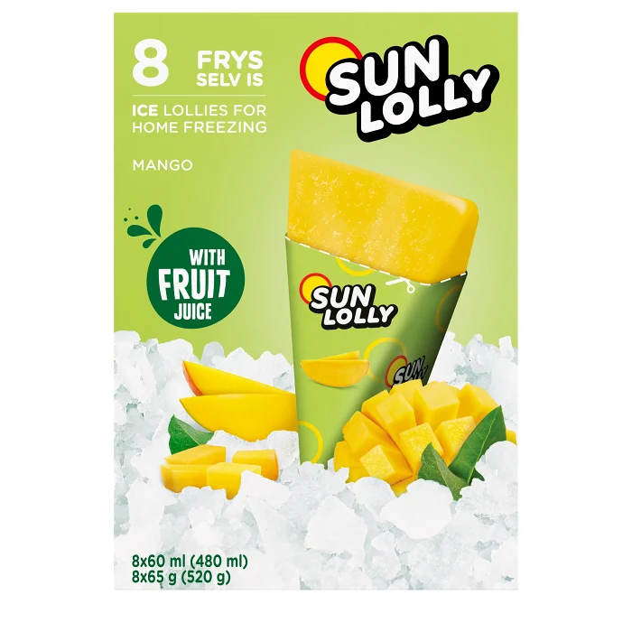 Isglass Mango Ej fryst 8-p 480ml Sun Lolly