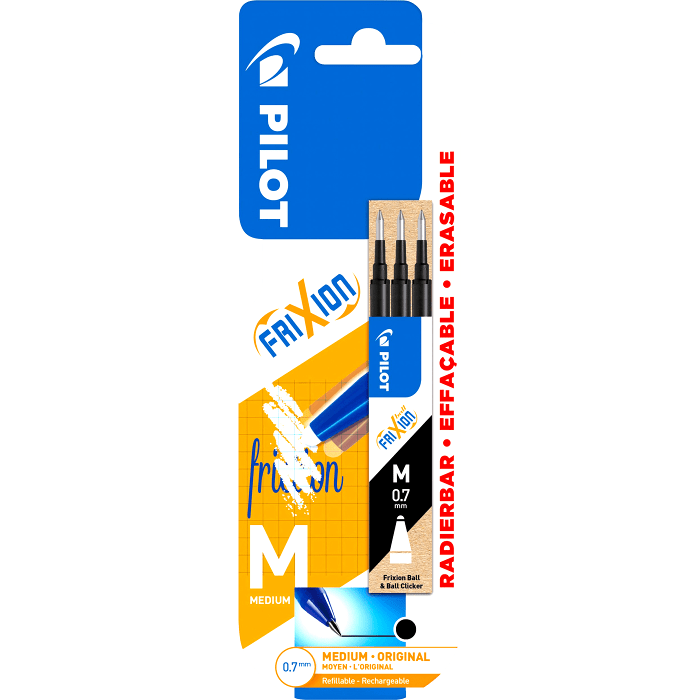 Frixion Refill Svart 3-p Pilot