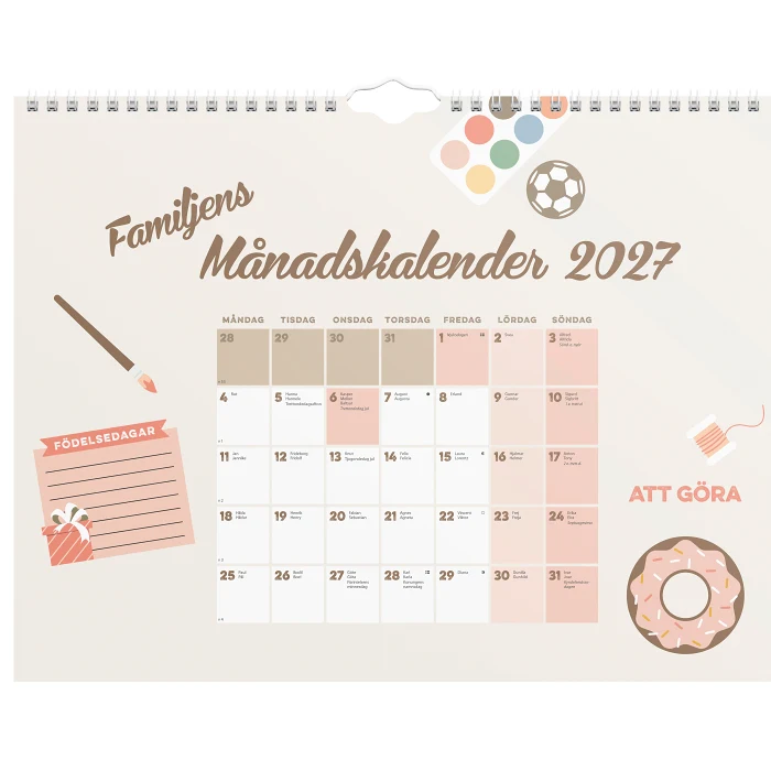 Familjens månadsKalenderender 2027