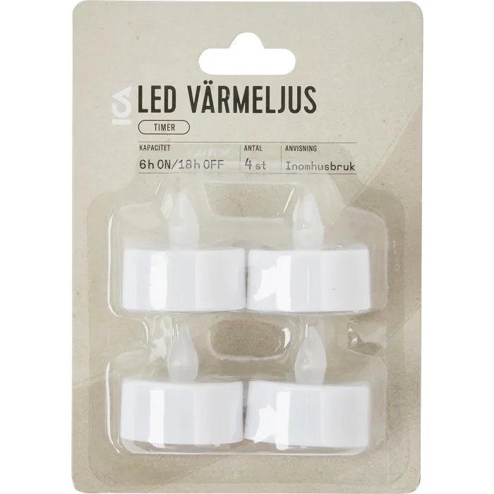 LED Värmeljus 4p timer ICA