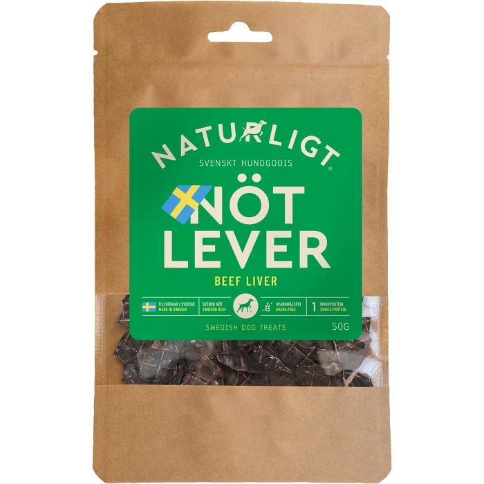 Hundgodis Naturligt Nötlever 50g Naturligt