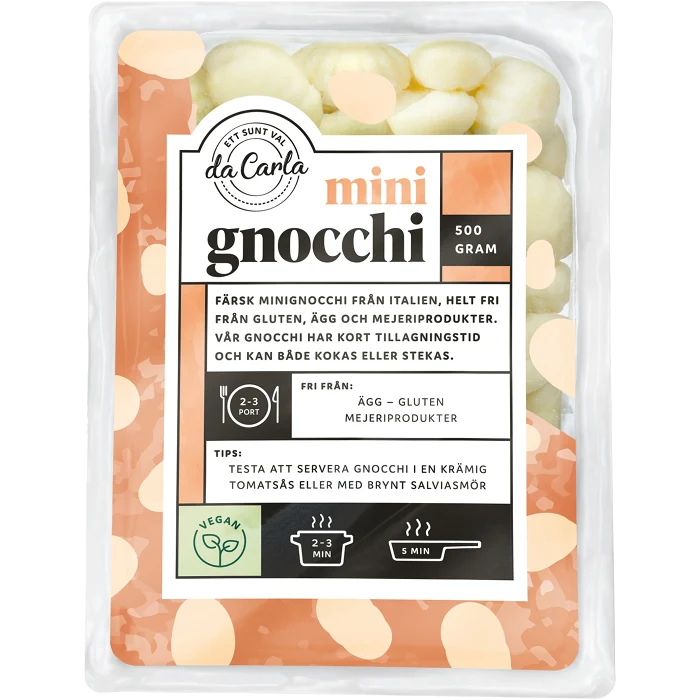 Gnocchi Glutenfri 500g Da Carla