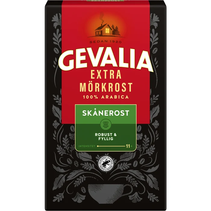 Bryggkaffe Skånerost Extra mörkrost 425g Gevalia