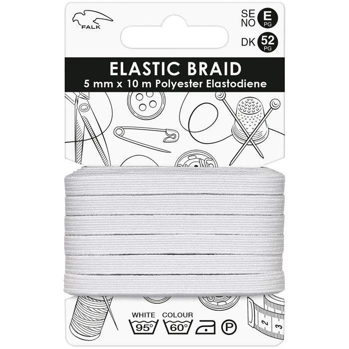 Resårband Vit 10m Falk