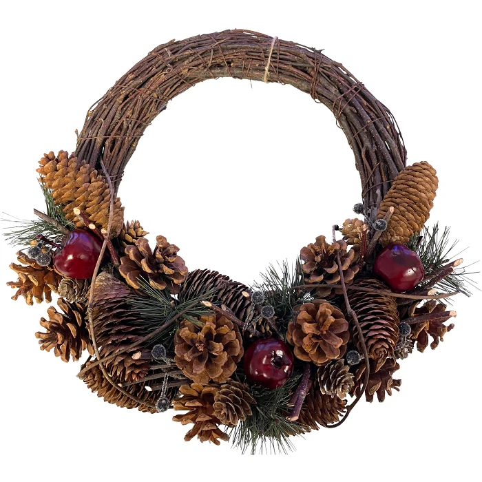 Halvdekorerad krans 33cm Festive