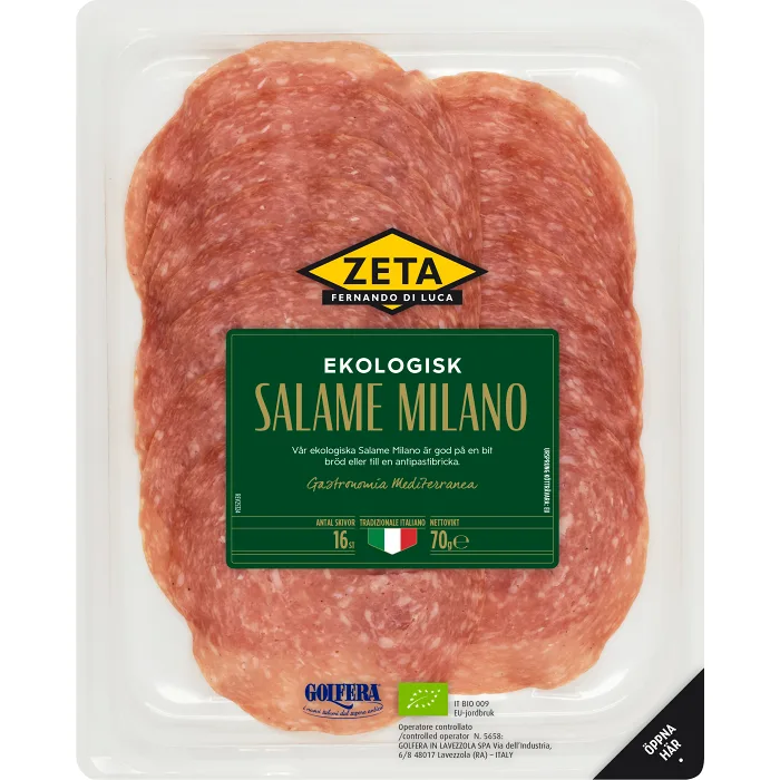Salami Milano Ekologisk 70g  Zeta