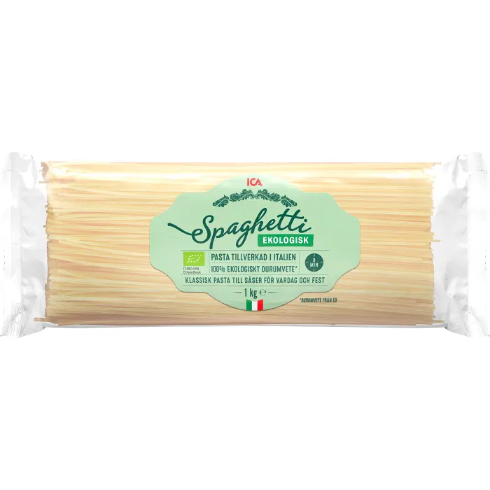 Spaghetti Ekologisk 1kg ICA I love eco