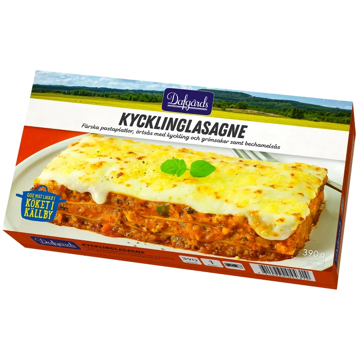 Kycklinglasagne 390g Dafgårds