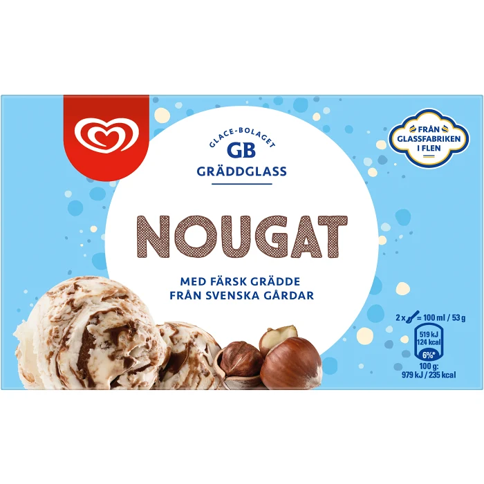 Glass Nougat 500ml GB Gräddglass