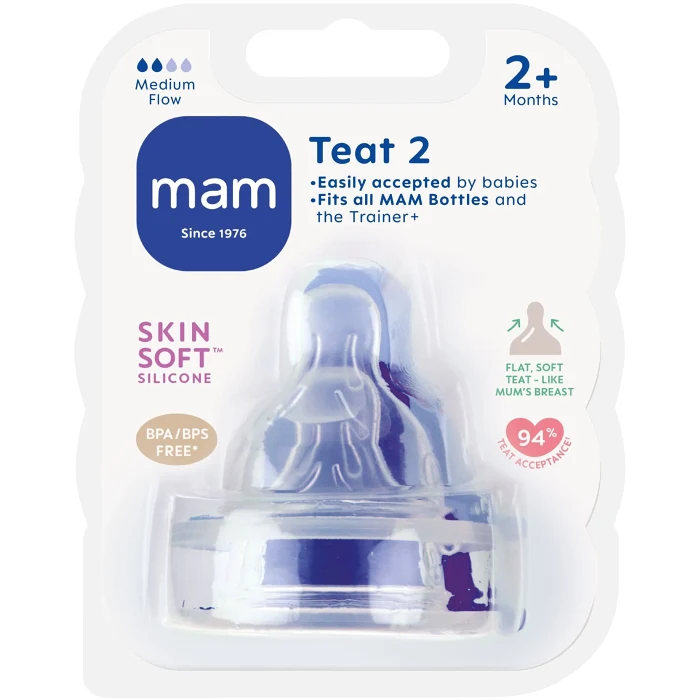 Dinapp Teat Stl 2 2m+ 2-p MAM