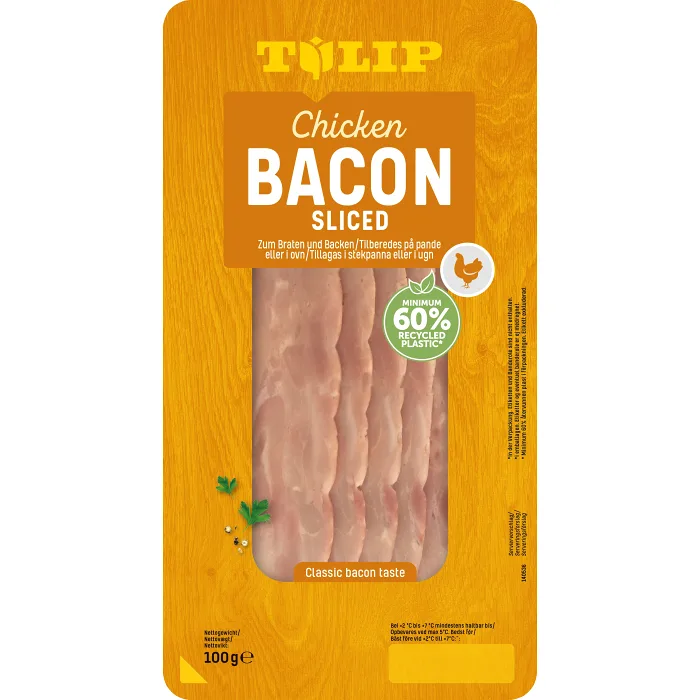 Bacon Kyckling Skivad 100g Tulip