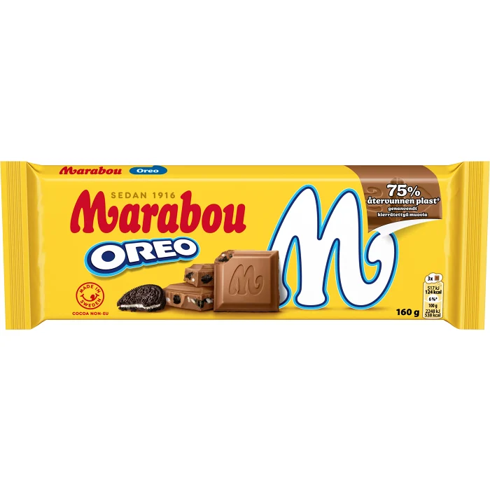 Chokladkaka Mjölkchoklad Oreo 160g Marabou