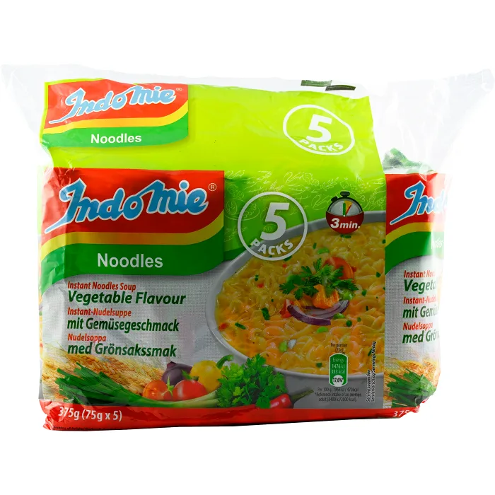 Snabbnudlar Grönsakssmak 75g 5-p Indomie