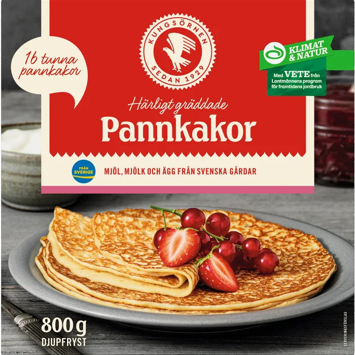 Pannkakor fryst 800g Kungsörnen