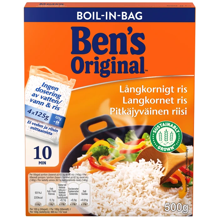 Ris Långkornigt Boil in bag 500g Ben´s Original