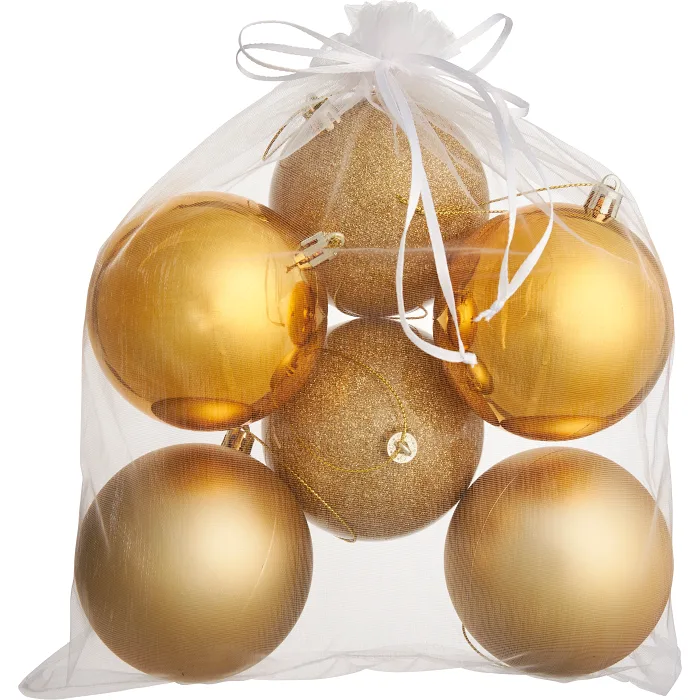Julkulor 8cm guld 6p ICA