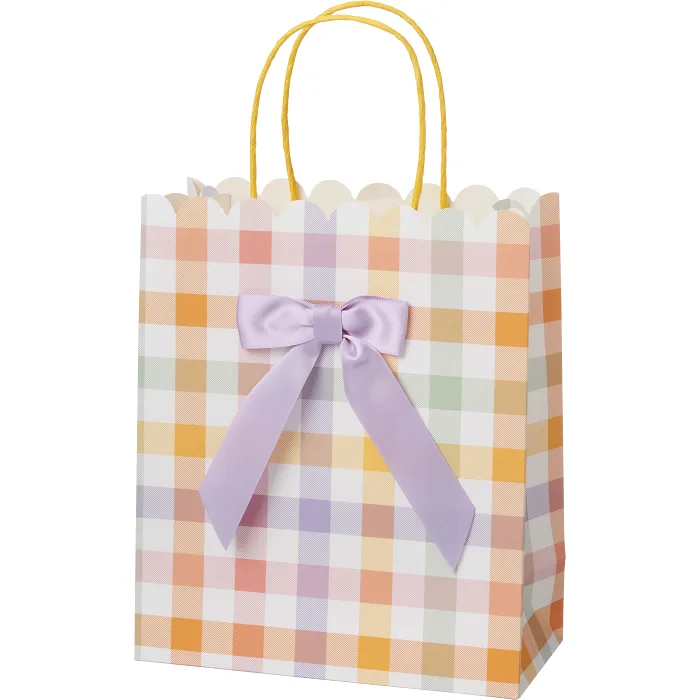 Presentpåse Bow flerfärgad 19x22 cm