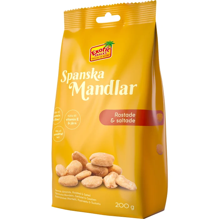 Mandlar Rostade och Saltade 200g Exotic Snacks