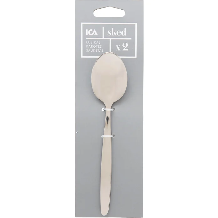 Matsked stål 18/0 2-p ICA