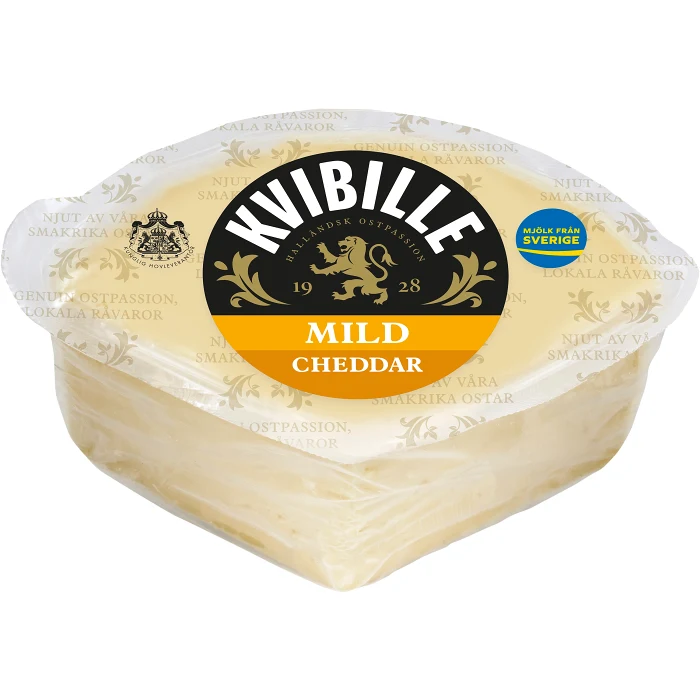 Cheddar krämig mild utan vax ca 750g Kvibille®