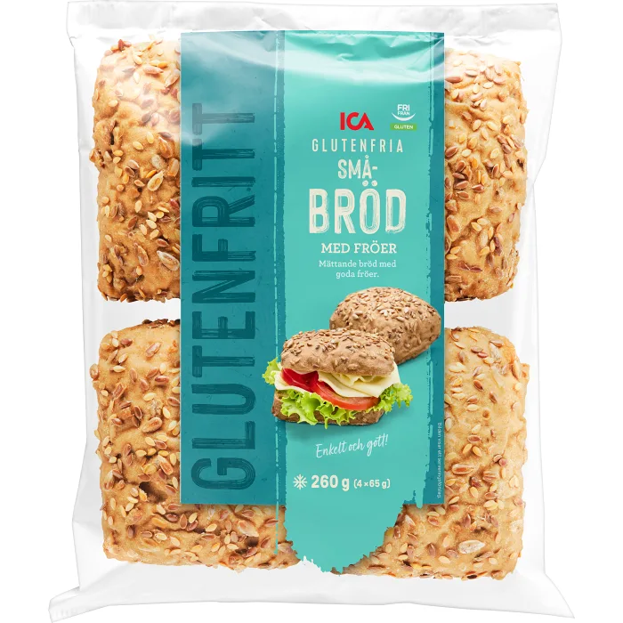 Småbröd Solfrön Glutenfri 4-p 260g ICA
