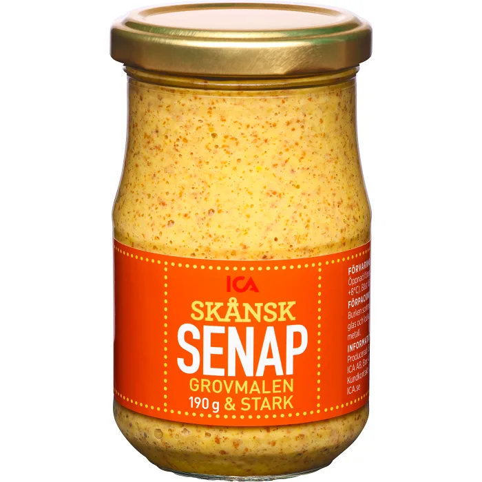 Skånsk senap Grovmalen & stark 190g ICA