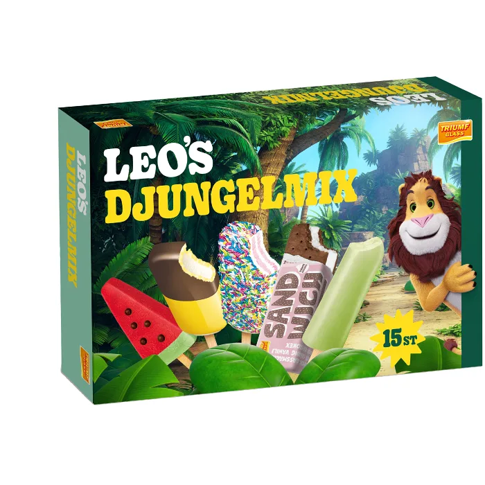 Glass Leos Djungelmix 15-p Triumf Glass