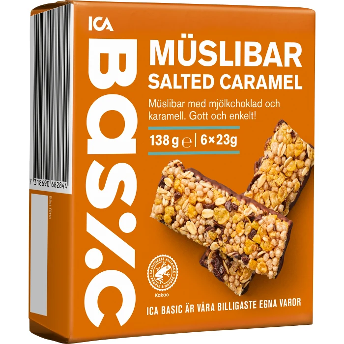 Müslibar Salted Caramel 6-p 138g ICA Basic