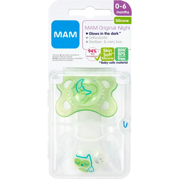 Napp Original Night Silicon 2-p 0-6m MAM