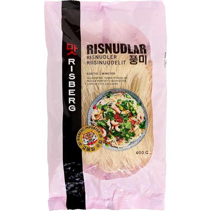 Risnudlar tunna 1mm 400g Risberg
