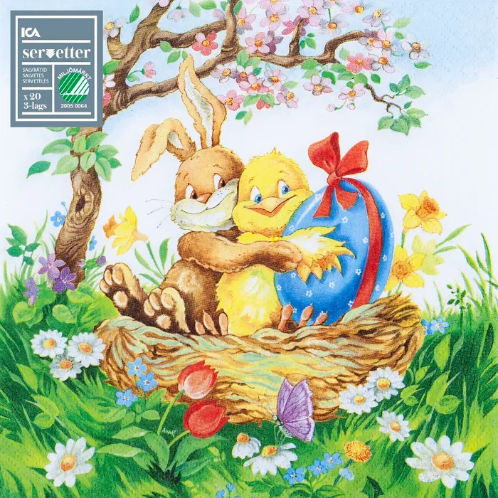 Servett 33cm Ägg 20-p ICA