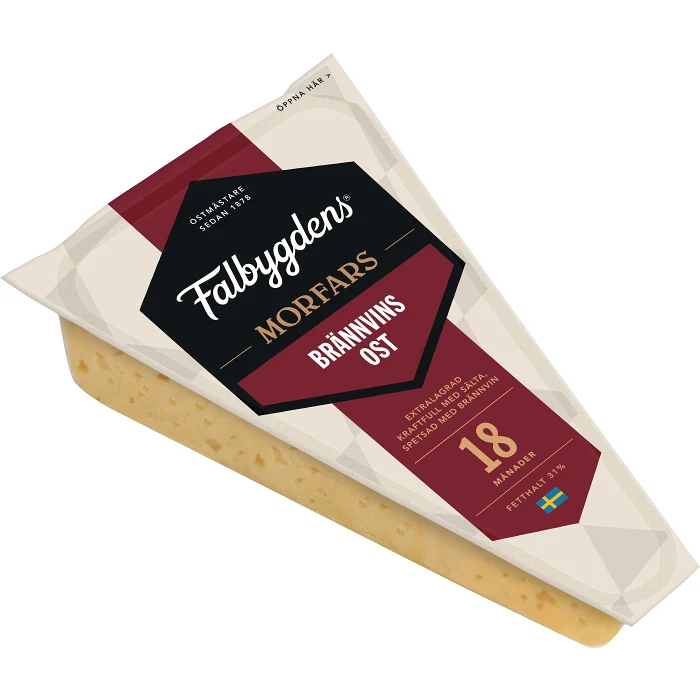 Morfars Brännvinsost 18mån ca 530g Falbygdens