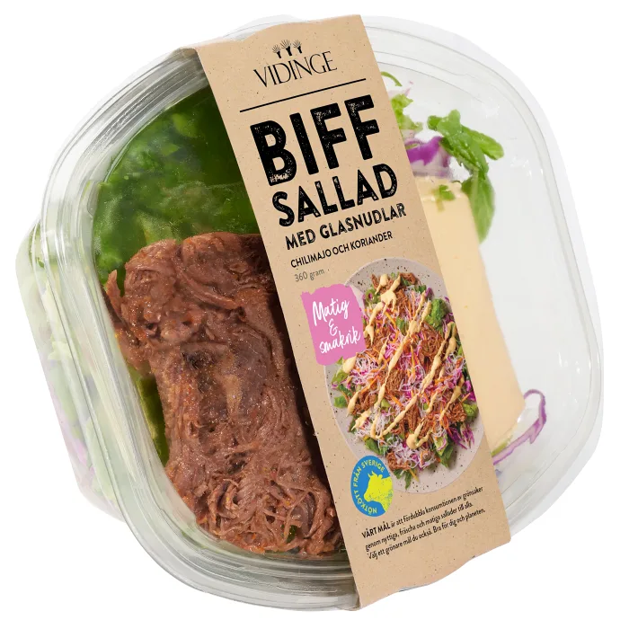 Biffsallad med Glasnudlar 360g Vidinge