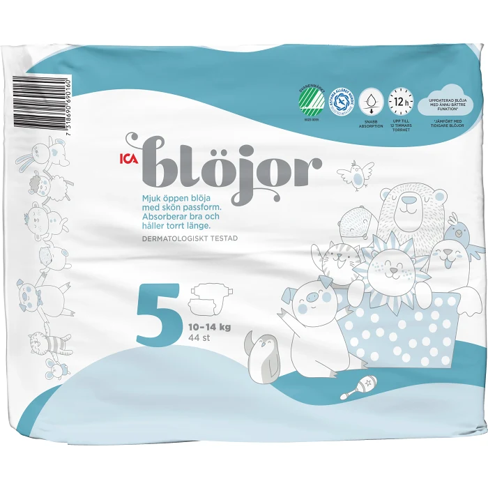 Öppna Blöjor Strl 5 10-14kg 44-p ICA