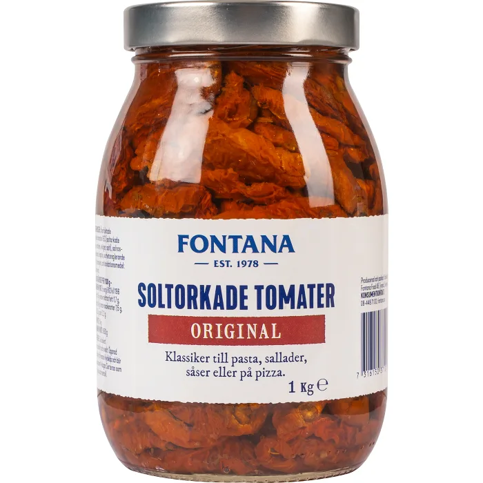 Marinerade Soltorkade tomater Orginal 1000g Fontana