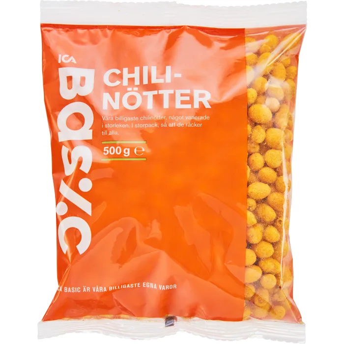 Chilinötter 500g ICA Basic