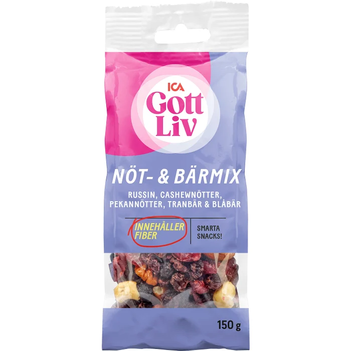 Nöt & bärmix 150g ICA Gott Liv